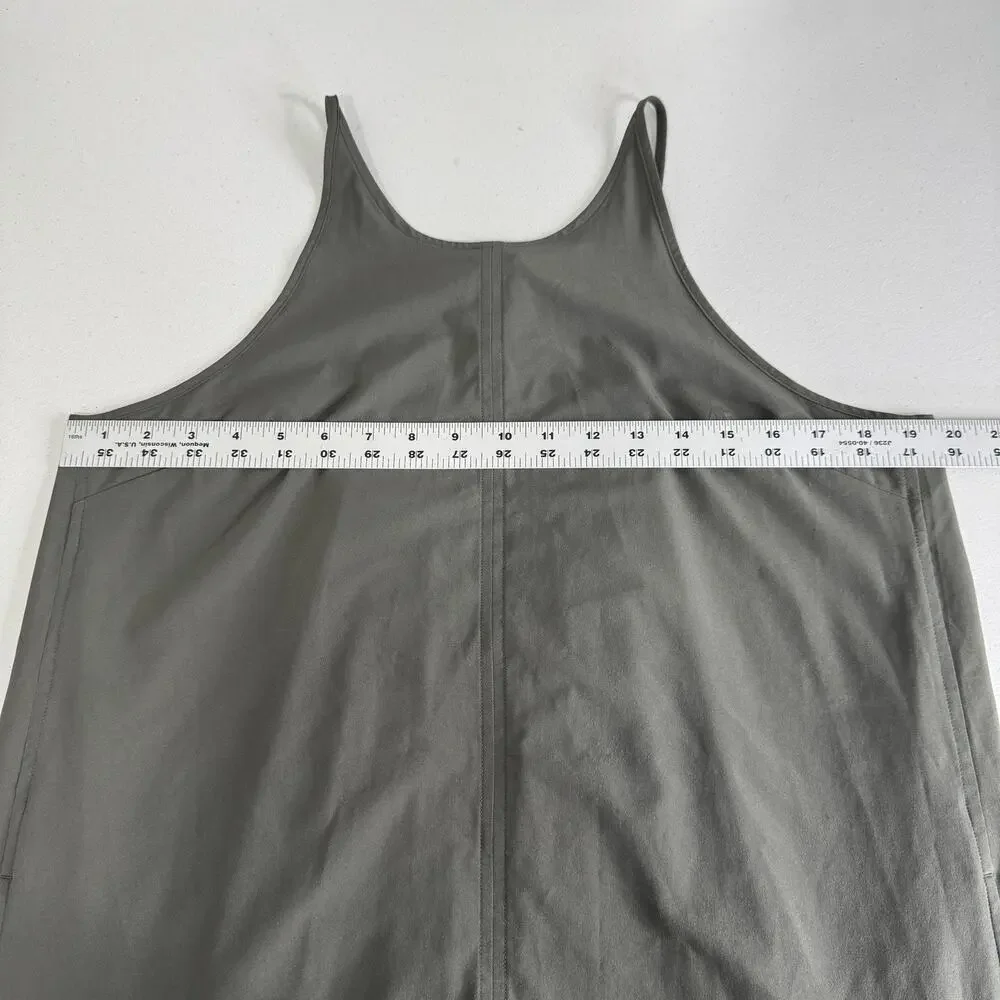 Athleta Hayes Pleated Back Maxi Dress Women Small Green Travel Minimalist Resort - Picture 10 of 14